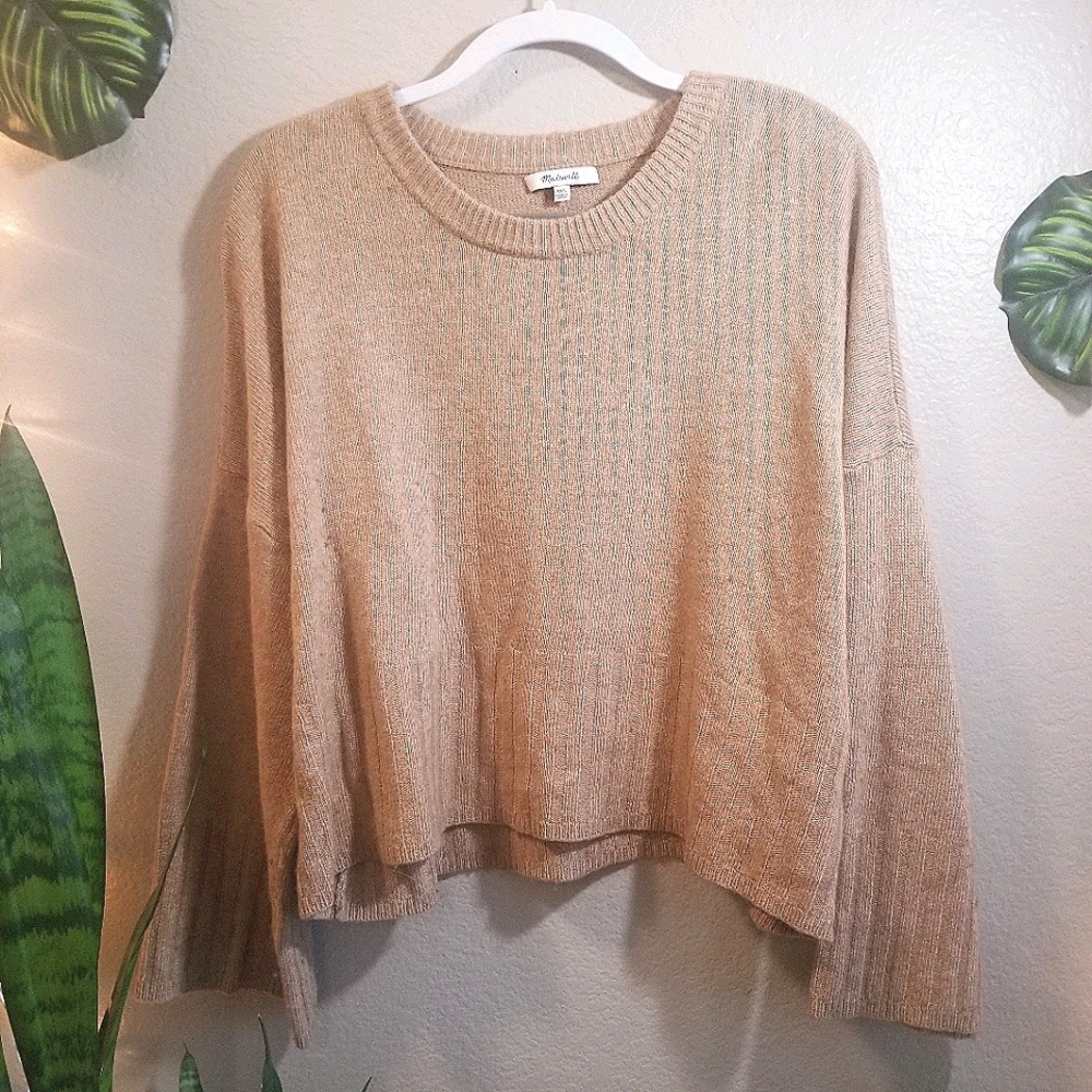 Madewell Bell Sleeve Cropped Sweater